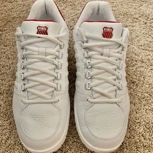 Men’s K-SWISS White and Varsity Red Low Shoes